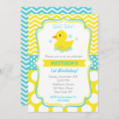 Gummienten-Geburtstags-Party Einladungen (Vorne/Hinten)