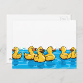 Gummienten im Bad Postkarte (Vorne/Hinten)