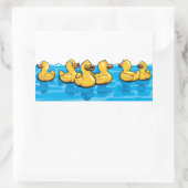 Gummienten im Bad Rechteckiger Aufkleber (Tasche)