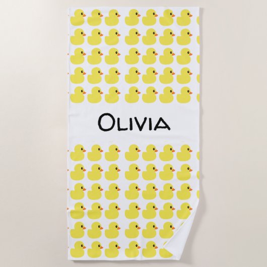 "Gummienten-" personalisiertes Badetuch (Vorderseite)