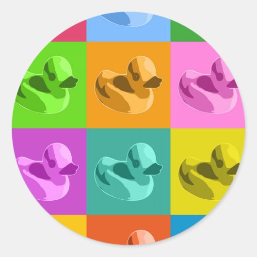 Gummienten Runder Aufkleber (Vorderseite)