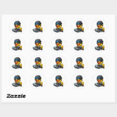 Gummienten Schweißer Runder Aufkleber (Blatt)