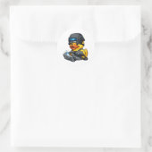 Gummienten Schweißer Runder Aufkleber (Tasche)