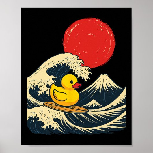 Gummienten-Surfing Japanisch _3 Poster (Vorne)
