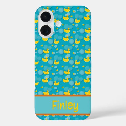 Gummienten und Blasen Muster Case-Mate iPhone Hülle (Rückseite)