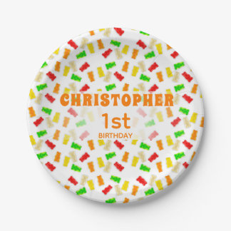 Gummies Geburtstagspapier-Teller Pappteller