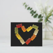 gummies Herz Postkarte (Stehend Vorderseite)