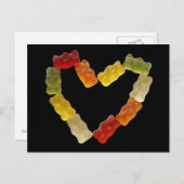 gummies Herz Postkarte (Vorne/Hinten)