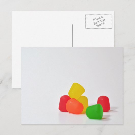 Gummifallen Postkarte (Vorne/Hinten)