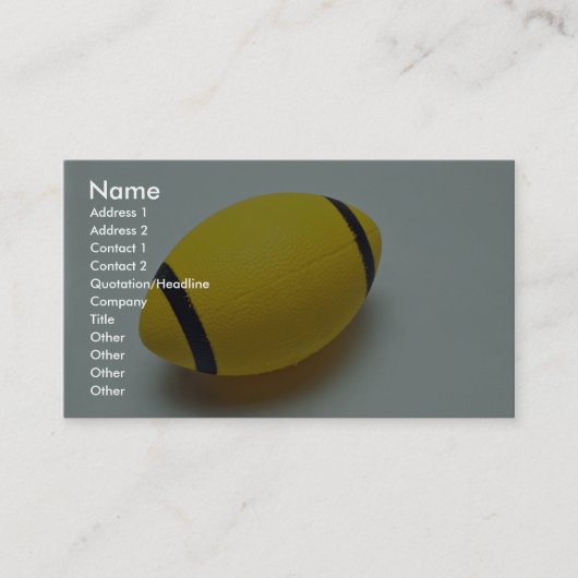 Gummifußball Visitenkarte (Vorderseite)