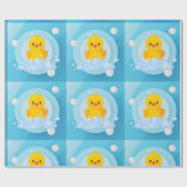 Gummigelbe Ente Geschenkpapier (Flach)
