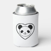 Gummigestanzter Panda-Bär und Herz Dosenkühler (Kanne Vorderseite)