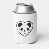 Gummigestanzter Panda-Bär und Herz Dosenkühler (Kanne Rückseite)