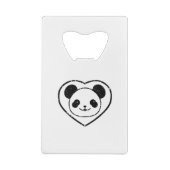 Gummigestanzter Panda-Bär und Herz Geldbeutel Flaschenöffner (Rückseite)