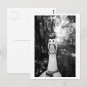 Gummihuhn mit Eichelhut Postkarte (Vorne/Hinten)