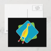 Gummihuhn Postkarte (Vorne/Hinten)