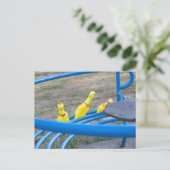 Gummihühner auf einem Karussell Postkarte (Stehend Vorderseite)