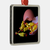GummihuhnHatchling Silbernes Ornament (Rechts)