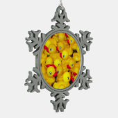 Gummiklebemuster Schneeflocken Zinn-Ornament (Links)