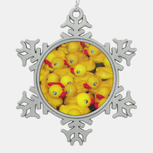 Gummiklebemuster Schneeflocken Zinn-Ornament