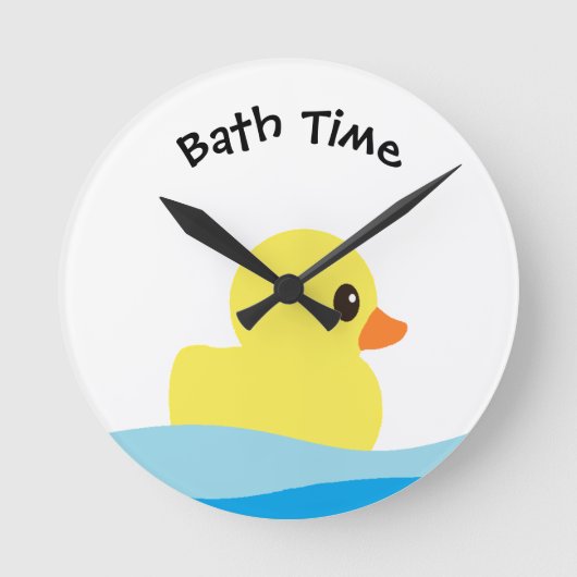 "Gummiklemme" Runde Wanduhr (Vorderseite)