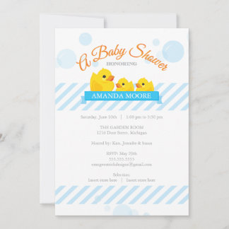 Gummiklemme| Twins Baby Shower Einladung