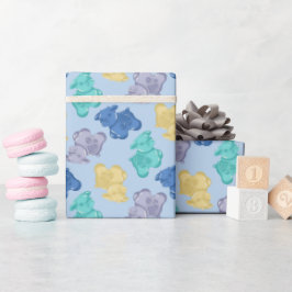 Gummikuh Icy Blue Berry Geschenkpapier