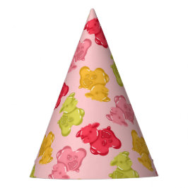 Gummikuh Tropisches Obst Rosa Partyhütchen