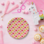 Gummikühe Tropisches Obst Pink Pappteller (Party)