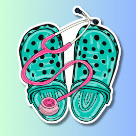 Gumminährstoffklemmen und Stethoskop wasserdicht Aufkleber