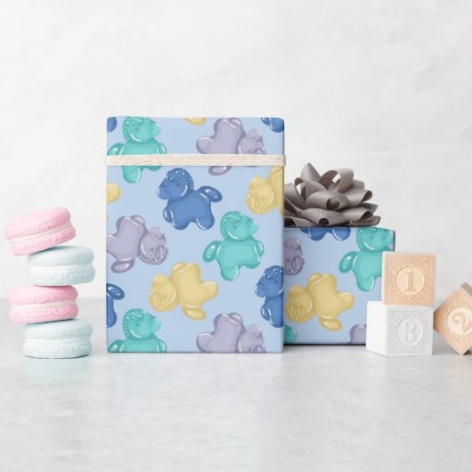 Gummipferd Eisblaue Beerenverpackungspapier Geschenkpapier (Babyparty)