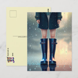 Gummiraupenstiefel, Postkreuzung Postkarte
