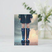 Gummiraupenstiefel, Postkreuzung Postkarte (Stehend Vorderseite)