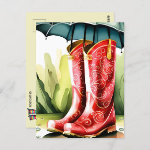 Gummiraupenstiefel, Postkreuzung Postkarte