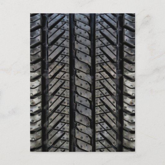Gummireifen Automobiltextur Postkarte (Vorderseite)