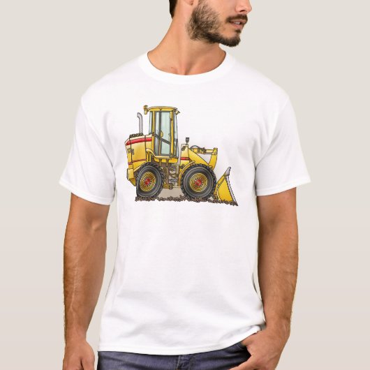 Gummireifen-Lader-Bau-Kleid T-Shirt (Vorderseite)