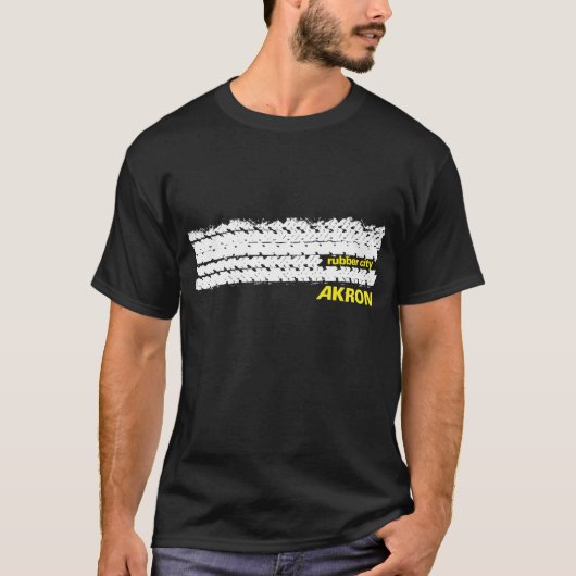 Gummistadt-Reifen-Schritt T-Shirt (Vorderseite)
