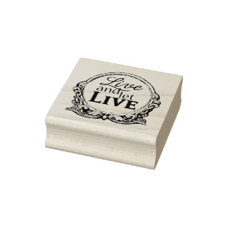 Gummistempel 'Leben und leben lassen' 2"