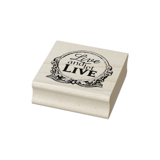 Gummistempel 'Leben und leben lassen' 2" (Stempel)