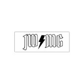 Gummistempel Rock Blitz-Paar-Monogramm Permastempel (Design)