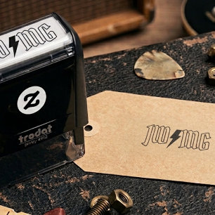 Gummistempel Rock Blitz-Paar-Monogramm Permastempel