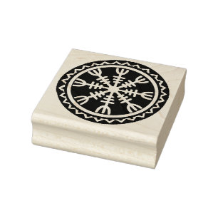 Gummistempel Wikinger Helm des Schreckens Design