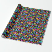 Gummiwurm-Geschenkpapier in Regenbogenfarben Geschenkpapier (Ungerollt)