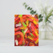 Gummiwurm Postkarte (Stehend Vorderseite)