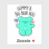 Gummy A Big Bar Hug Funny Candy Pub Aufkleber (Blatt)