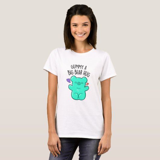 Gummy A Big Bar Hug Funny Candy Pub T-Shirt (Vorne ganz)