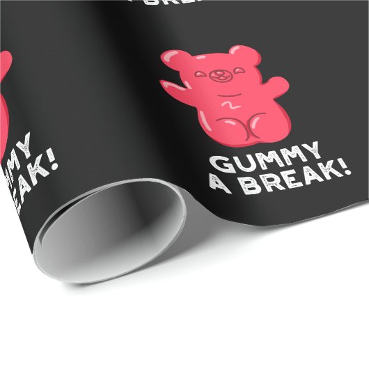 Gummy A Break Funny Candy Pub Dark BG Geschenkpapier (Rolleneckpunkt)
