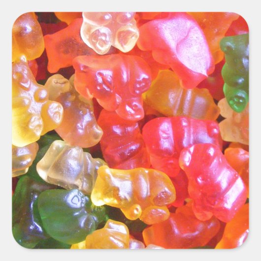 Gummy all your Lovin' Quadratischer Aufkleber (Vorderseite)