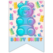 Gummy Bär farbenfroh Jelly Candy Kids Party Wimpelkette (Erste Fahne)
