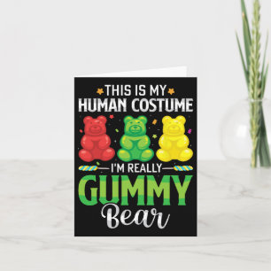 Gummy Bär mein menschliches Kostüm Funny Candy Hal Karte